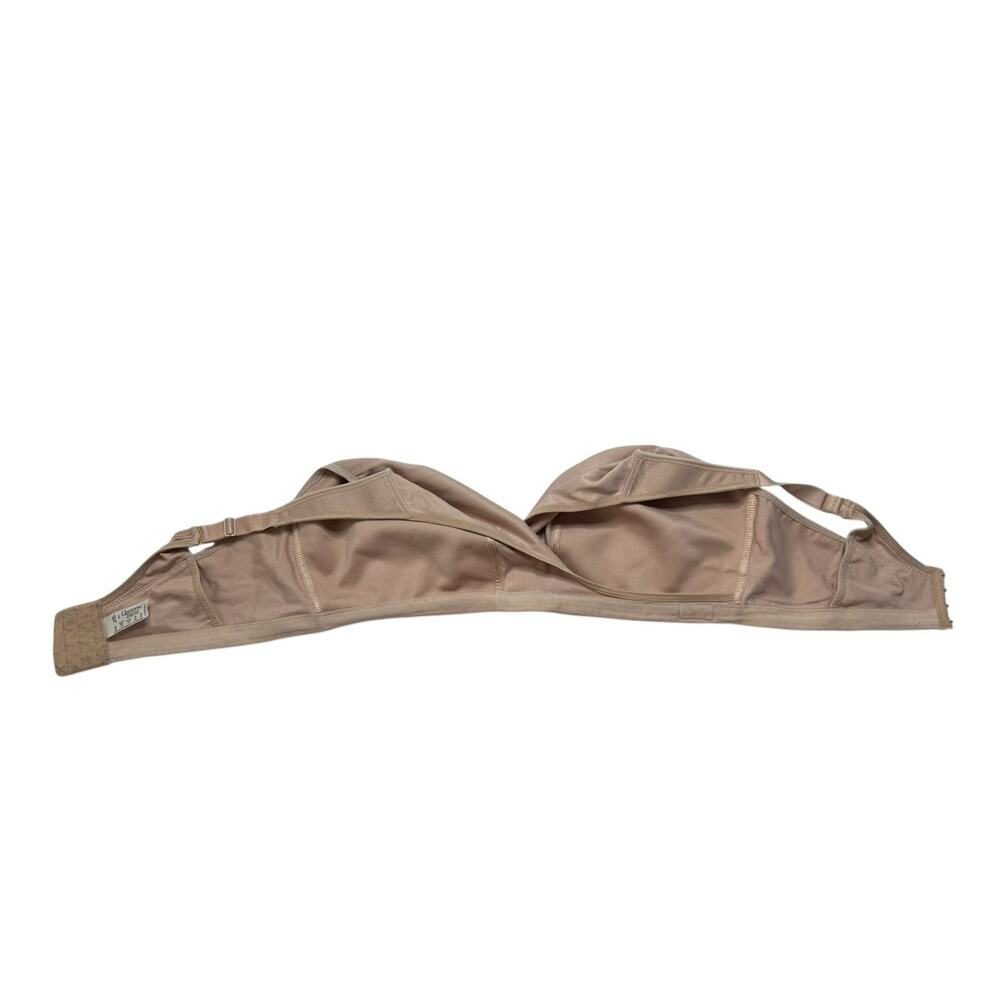 GLAMORISE Cross Front Wireless Comfort Bra in Beige Size 48 F/G Adjustable Strap - Picture 4 of 6